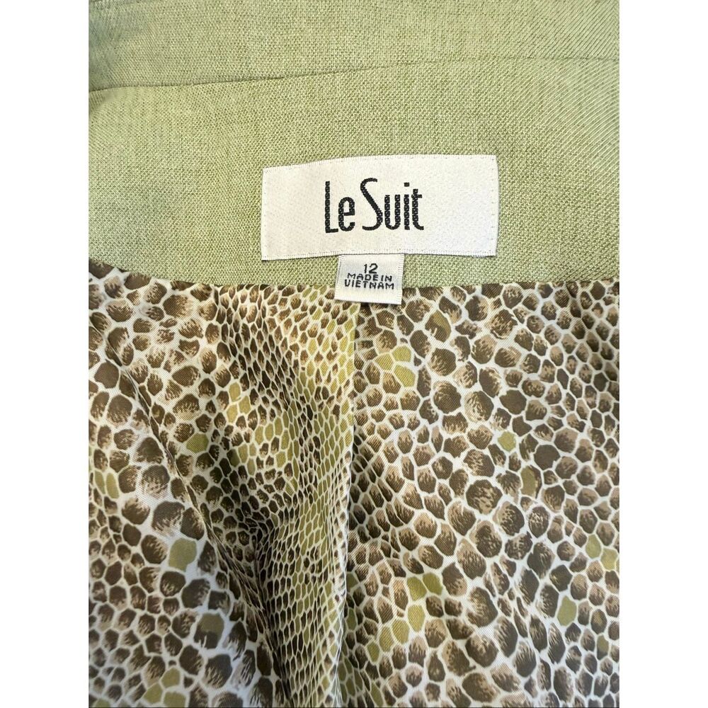 Le Suit Vintage Textured Blazer 2-Button Front Structured Sz. 12 Career Academia - Picture 12 of 14